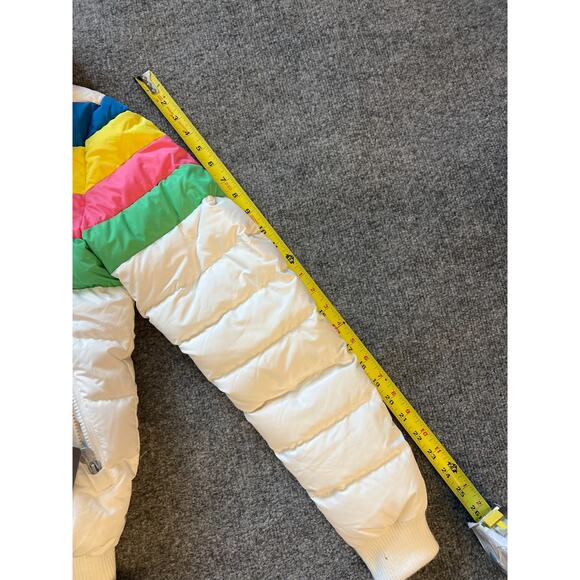 NWT Perfect Moment Womens Snow White Rainbow Queenie Goose Down Jacket Size L - Picture 13 of 16